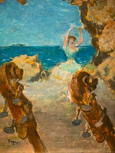 Danser. Balletscene. 1891. Olie på lærred. af Edgar Degas