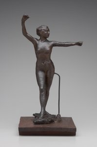 Danser klar til at danse med højre fod frem, 1882-95 (voks og blandede medier)