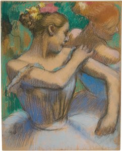 Danser, der justerer sin skulder, ca. 1896-99 af Edgar Degas