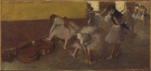 Dansere i det grønne rum, ca. 1879 af Edgar Degas