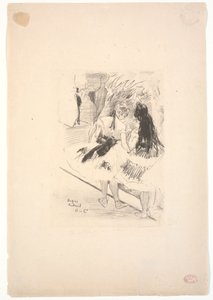 Bag scenen af Edgar Degas