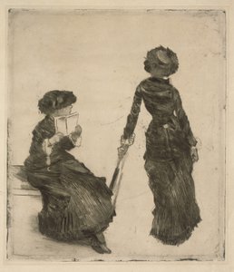 Maleren Mary Cassatt i Louvre, antiksamlingen af Edgar Degas