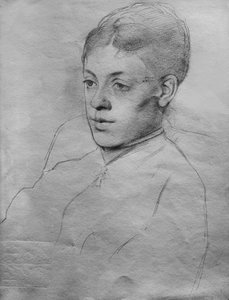 Tegning af Edgar Degas (1834-1917), fransk maler og billedhugger. Mlle Malo, ca. 1877. af Edgar Degas