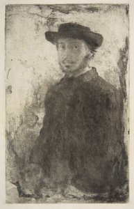 Edgar Degas: selvportræt af Edgar Degas