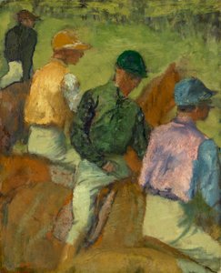 Fire jockeyer af Edgar Degas