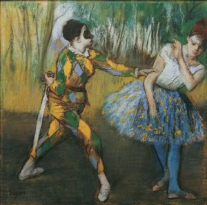 Harlekin og Colombine af Edgar Degas