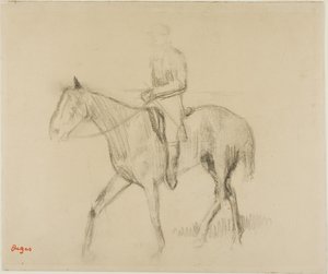 Hest og rytter af Edgar Degas