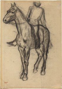 Hest og rytter, ca. 1878. af Edgar Degas