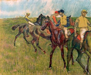 Heste med jockeyer, 1910 af Edgar Degas