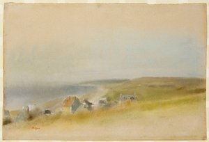 Huse på klippekanten ved Villers-sur-Mer, 1869 af Edgar Degas