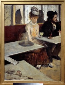 På en cafe står der også "" Absinthe"" Maleri af Edgar Degas (1834-1917) 1875-1876 Søn. 92x68 m. Paris, Musee d