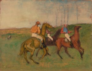 Jockeyer og væddeløbsheste af Edgar Degas