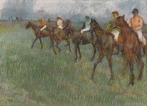 Jockeys in the Rain, ca. 1886 (pastel på papir) af Edgar Degas