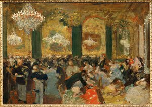 Le souper au bal (olie på lærred) af Edgar Degas