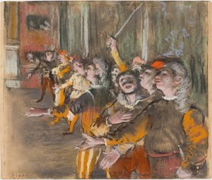 The Chorus Singers, 1877. af Edgar Degas