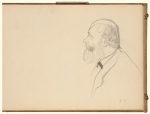 Mand i profil af Edgar Degas