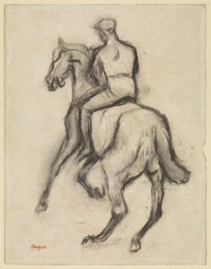 Mand til hest, ca. 1888 af Edgar Degas