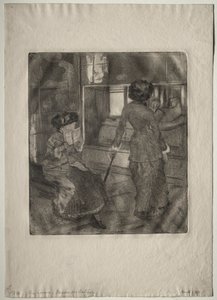 Mary Cassatt ved Louvre: Det Etruskiske Galleri af Edgar Degas
