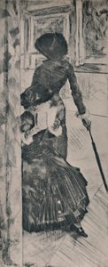 Mary Cassatt i Louvre, ca. 1880, 1946 af Edgar Degas