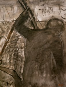 Musikere i orkestret (detaljer). Omkring 1870. Olie på lærred. af Edgar Degas