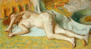 Efter badet af Edgar Degas