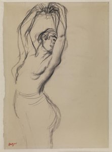 Nøgendanser med løftede arme af Edgar Degas