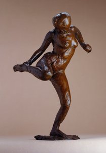 Nøgen ser på hendes højre fodsål af Edgar Degas