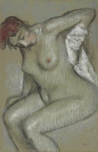 Nøgen kvinde tørrer sig selv; Nøgen kvinde tørrer sig selv, 1895