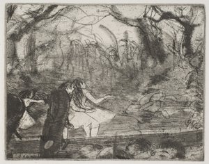 På scenen III af Edgar Degas