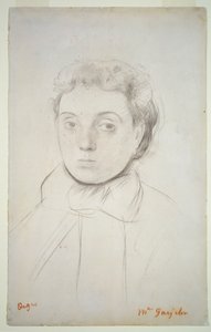 Portræt af Joséphine Gaujelin, før 1867 (kridt på papir) af Edgar Degas