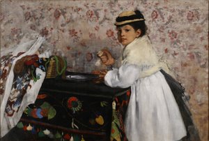 Portræt af Mlle. Hortense Valpinçon af Edgar Degas