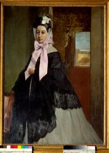 Portræt af Therese Degas, søster til kunstneren Maleri af Edgar Degas (1834-1917) 1863 Søn. 0,89 x 0,67 m Paris, musee d