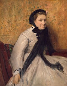 Portræt af en kvinde i gråt, ca. 1865. af Edgar Degas
