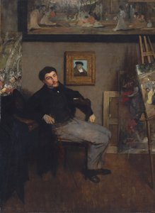 Portræt af maleren Tissot af Edgar Degas
