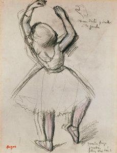 Set bagfra af en danser af Edgar Degas