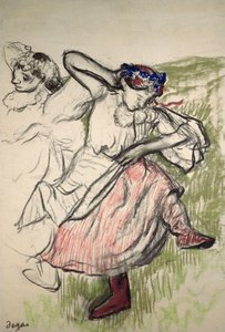 Russiske dansere, ca. 1899 (kul og pastel på kalkerpapir) af Edgar Degas