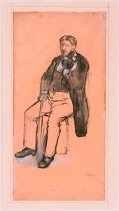 Sitzender Geigenspieler af Edgar Degas