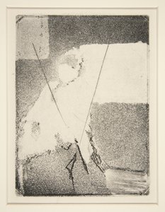 Siddende kvinde i motorhjelm og sjal, ca. 1879 (ætsning og akvatinte) af Edgar Degas