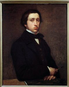 Selvportræt eller Degas i portrætmaleri af Edgar Degas (1834-1917) 1855 Søn. 0,81x0,64 m Paris, musee d