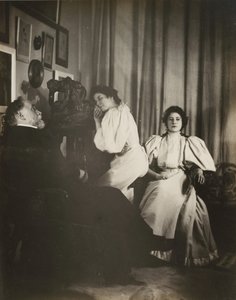 [Selvportræt med Christine og Yvonne Lerolle], sandsynligvis 1895-96. af Edgar Degas