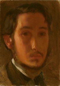 Selvportræt med hvid krave, ca. 1857. af Edgar Degas