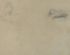 Studier af fødder [verso], 1855. af Edgar Degas