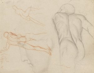 Studier af "The Borghese Gladiator", c.1856-57 af Edgar Degas