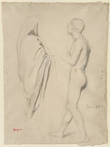 Studie for "Dante og Virgil", c.1856-57 af Edgar Degas