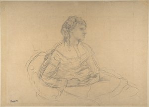 Studie til "Madame Théodore Gobillard" (Yves Morisot) af Edgar Degas