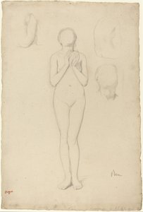 Studie af en nøgen kvinde, 18561858. af Edgar Degas