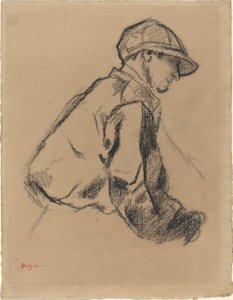 Studie af en jockey, ca. 1884 af Edgar Degas
