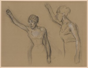 Studie af en sanger af Edgar Degas
