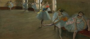 Dansere i et træningslokale. Omkring 1880 af Edgar Degas