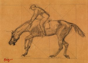 The End of the Race, ca. 1882 (kridt på tonet papir) af Edgar Degas